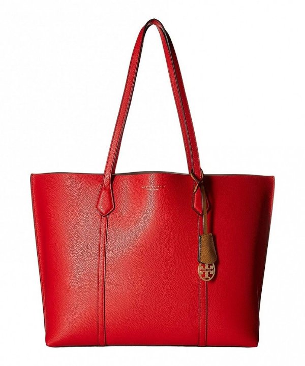 Brilliant Red Perry Leather Tote