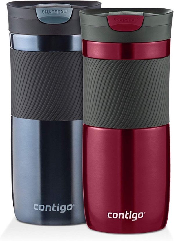 Byron SnapSeal Vacuum-Insulated Travel Mug, 16 oz, Spiced Wine and Stormy Weather