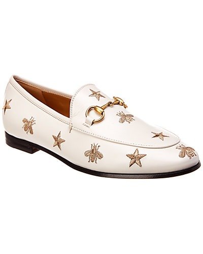 Jordaan Embroidered Bee Leather Loafer