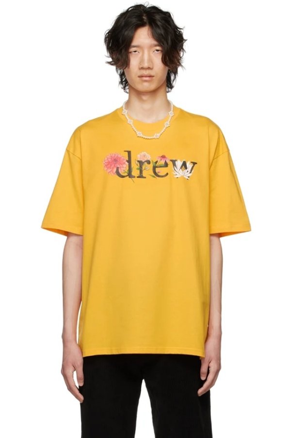 SSENSE Exclusive Yellow Floral Drew T-Shirt