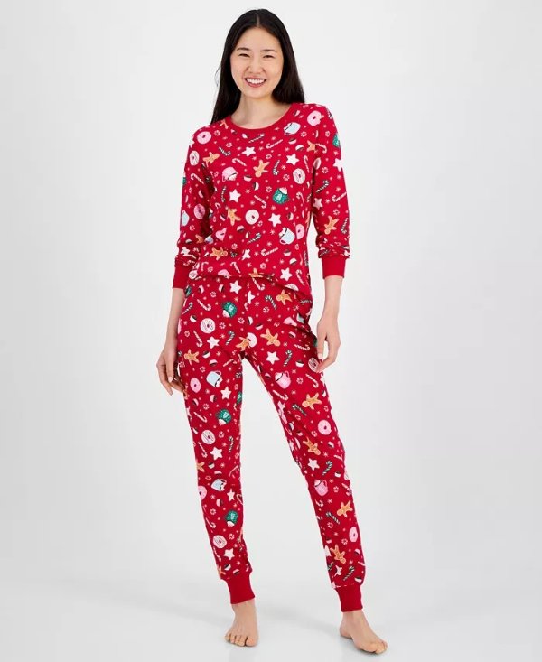 Matching Women's Sweets Printed Pajamas Set, Created for Macy's