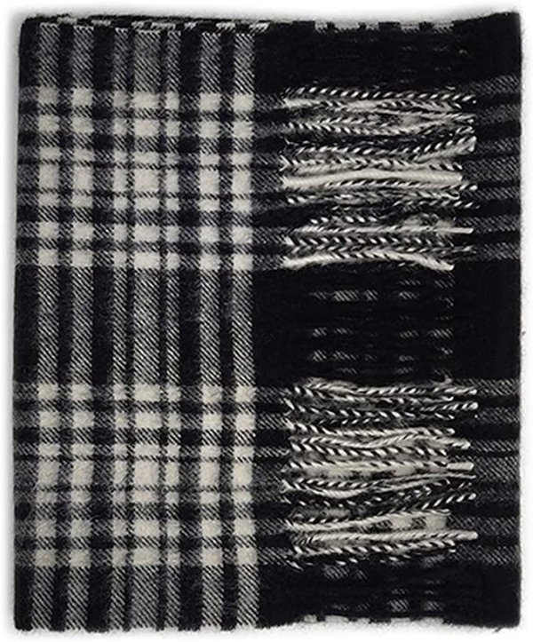 Kiltane of Scotland 黑白格羊毛围巾