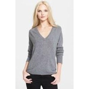 Cashmere V-Neck Rolled-Trim Sweater @ LastCall by Neiman Marcus