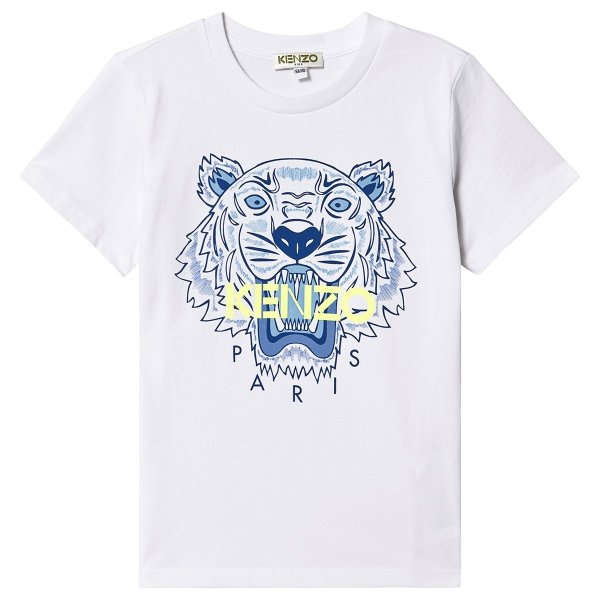 White Tiger Logo Print Short Sleeve T-Shirt | AlexandAlexa