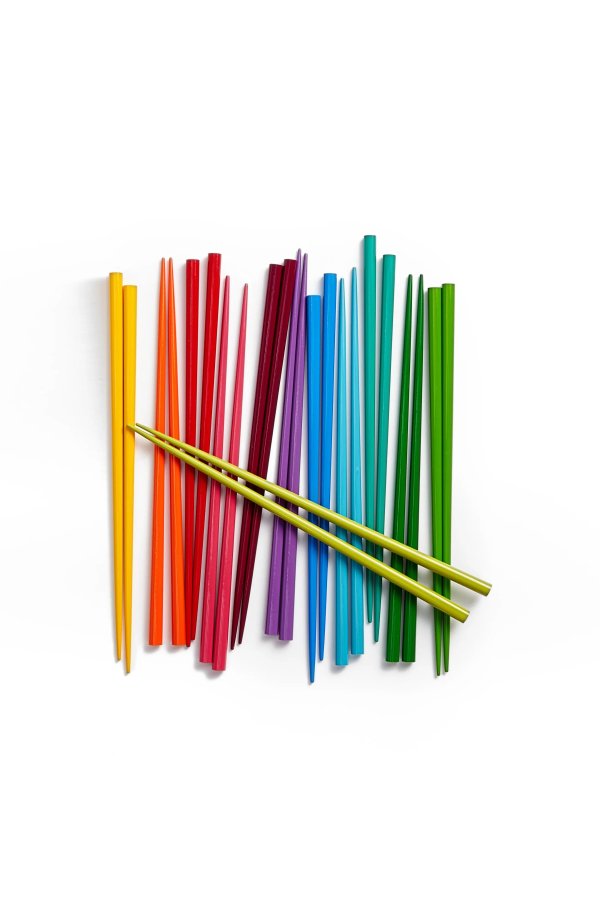 Design Store Set of 12 Rainbow Chopsticks