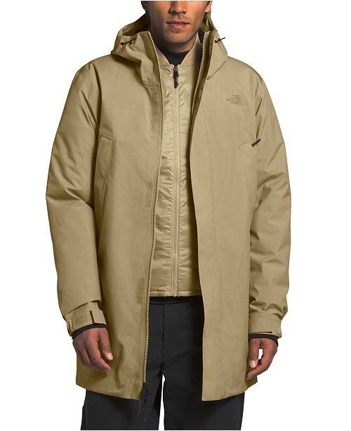 Men's Transverse Triclimate Water-Repellent Hooded Jacket with Removable Bib