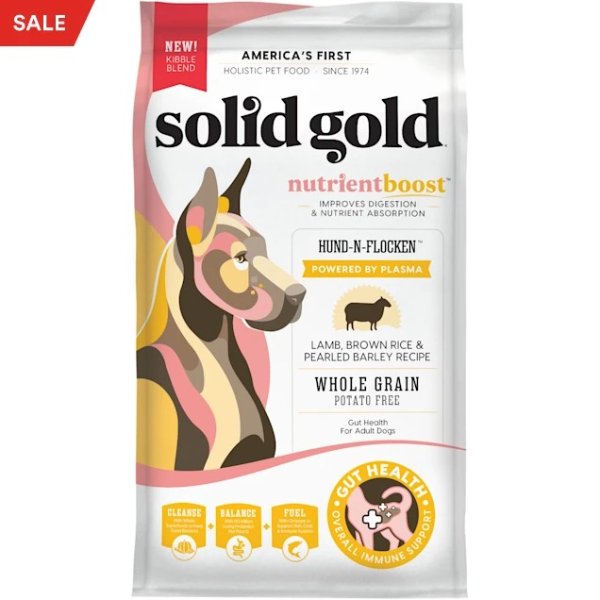 Solid Gold Plasma NutrientBoost Hund-N-Flocken Lamb Recipe Dry Dog Food, 24 lbs. | Petco
