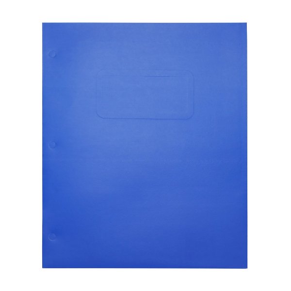 Pen + Gear Two Pocket Paper Folder, Solid Blue Color, Letter Size
