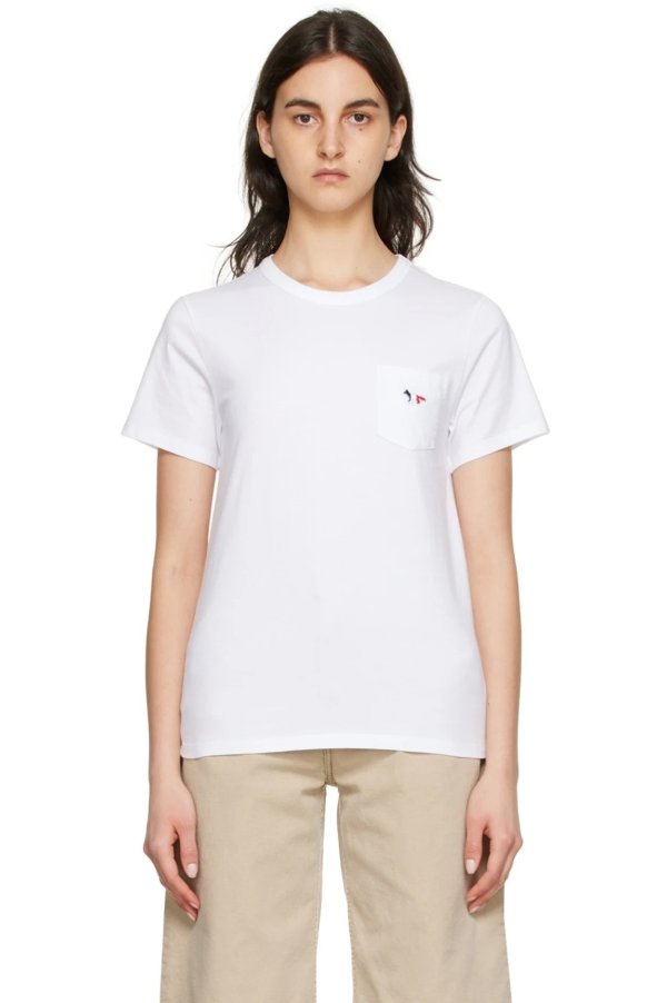 White Tricolor Fox T-Shirt
