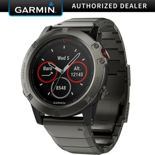 Fenix 5 Sapphire Multisport 47mm GPS Watch - Slate Gray with Metal Band