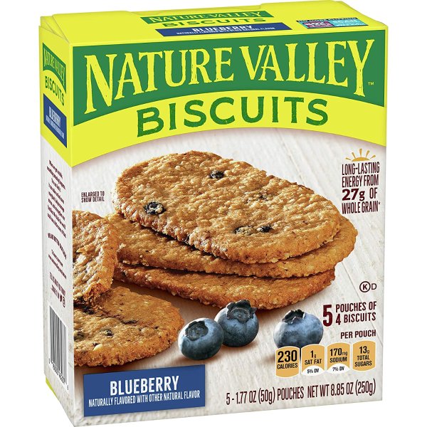 Blueberry Biscuits, 5 ct 1.77 oz Pouches