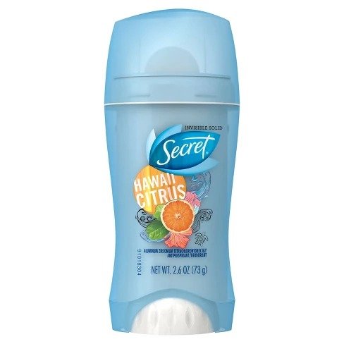 Secret Fresh Antiperspirant and Deodorant Invisible Solid Hawaii Citrus - 2.6oz