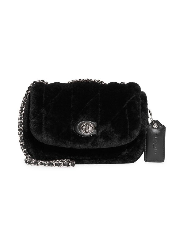 Madison Quilted Pillow Shearling Shoulder Bag