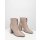Taupe Zipper Calf Boots | CHARLES & KEITH