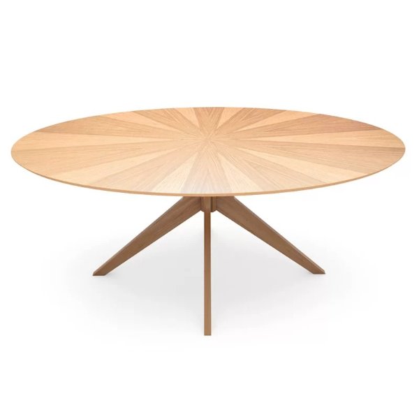 Stesha 70.5'' Solid Oak Pedestal Dining Table