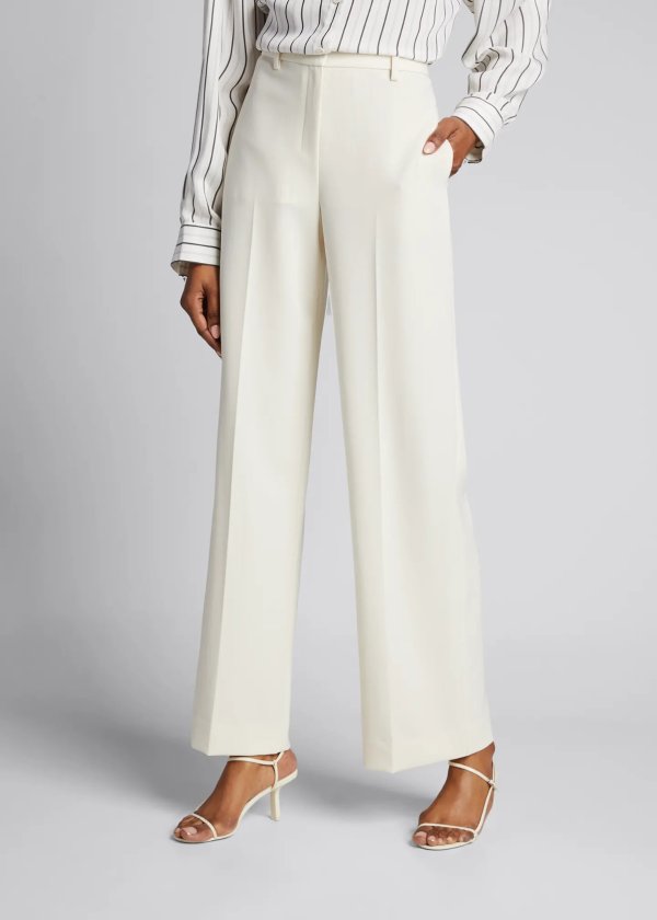 Admiral Crepe Wide-Leg Trousers