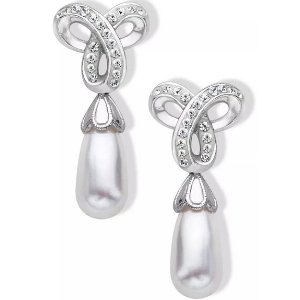Drop Earrings with Swarovski Crystal & Pearls