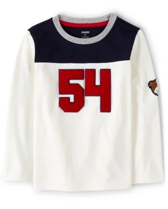 Boys Long Sleeve Embroidered '54' Applique Dog Top - Preppy Puppy | Gymboree