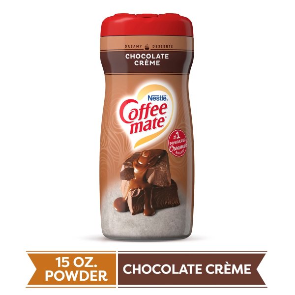 COFFEE MATE Chocolate Creme Powder Coffee Creamer 15 Oz. Canister | Non-dairy, Lactose Free Creamer (3 Pack)