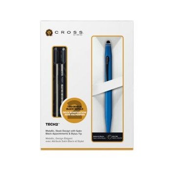 Tech 2 Blue Ballpoint Pen with 2 Bonus Refills