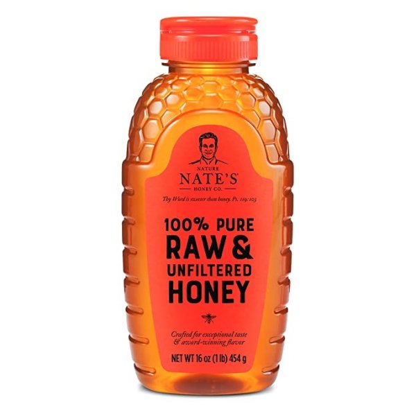 100% Pure, Raw & Unfiltered Honey, 16 oz. Squeeze Bottle; All-natural Sweetener, No Additives
