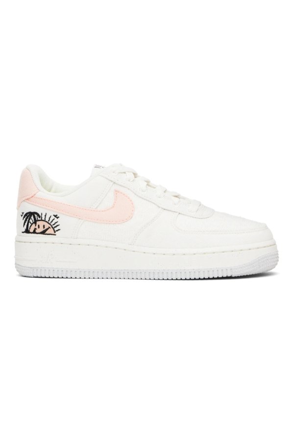 Off-White & Pink Sun Club Air Force 1 Sneakers
