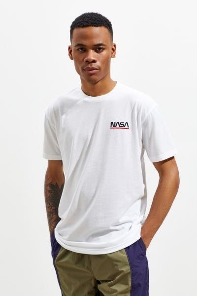 NASA Embroidered Red Line Logo Tee