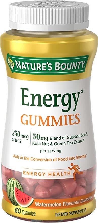 Nature's Bounty Energy Complex Gummies, 250 MCG, 60 Count