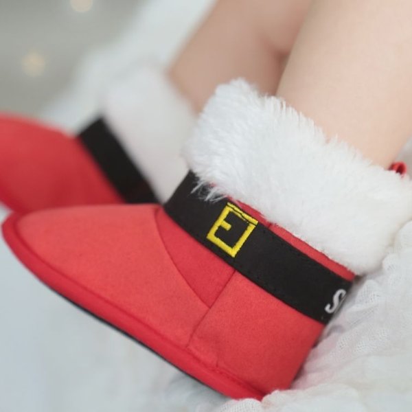 Personalized Red Santa Booties