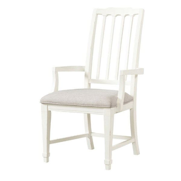 Grand Haven Slat Back Upholstered Arm Chair 2pc Set