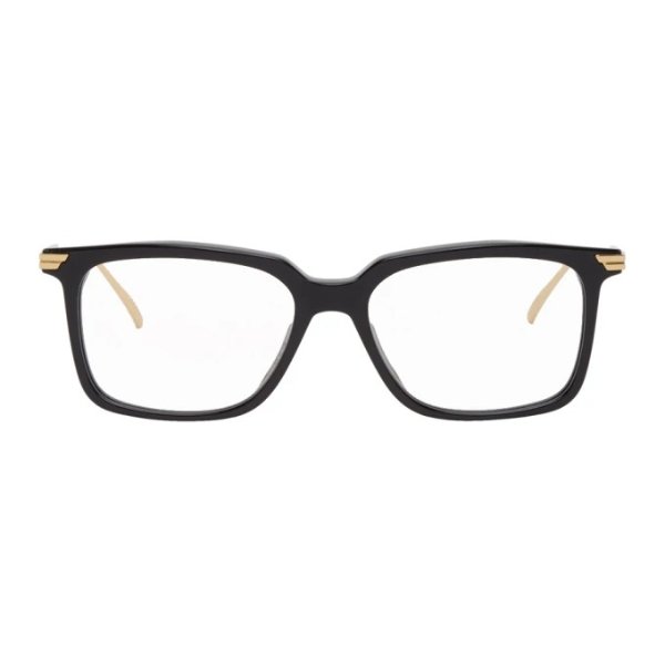 Black & Gold Square Acetate Glasses