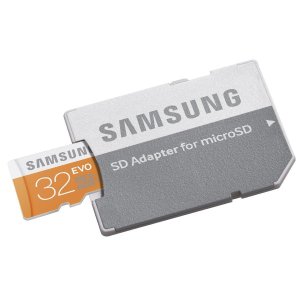 三星Samsung 32或64GB EVO Class 10 microSD Card 存储（带适配器）