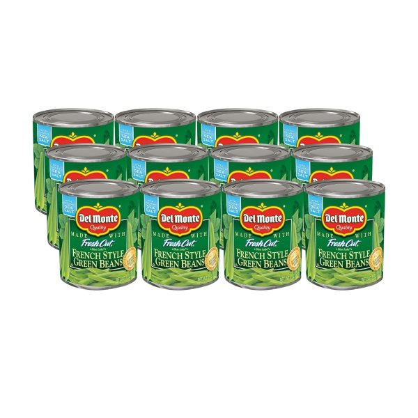 Canned Fresh Cut French Style Green Beans, 8 Ounce (Pack of 12)