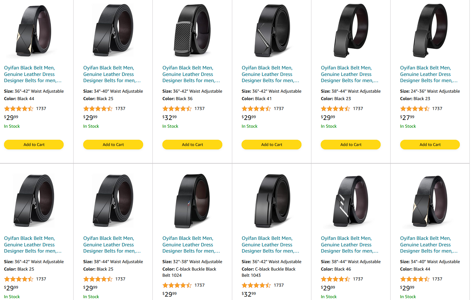 Amazon.com Oyifan Black Belt Men, Genuine Leather Dress Designer Belts for men