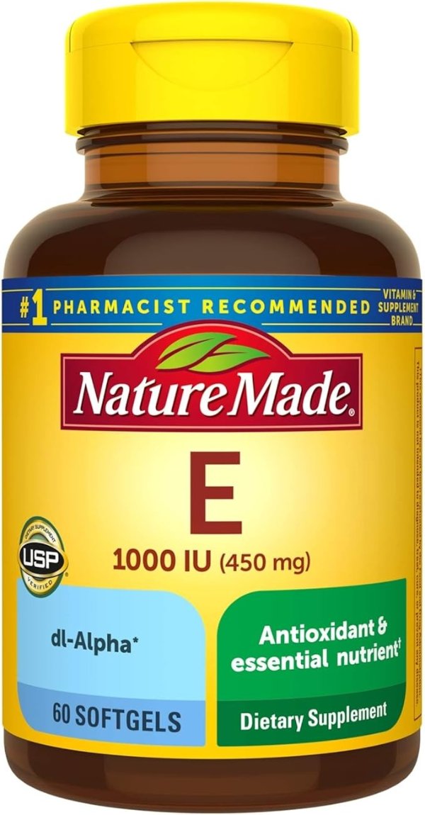 Vitamin E 1000 IU (dl-Alpha) Softgels 60 Ct