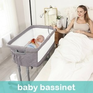 史低价：Angelbliss 3合1多功能可移动婴儿床边床，高度可调节