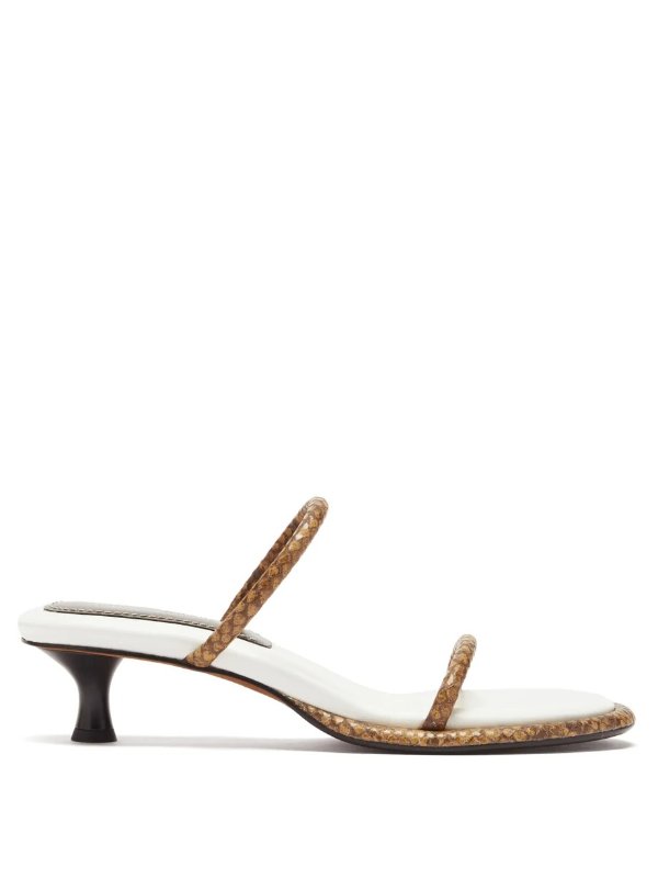Pipe python-effect leather sandals | Proenza Schouler
