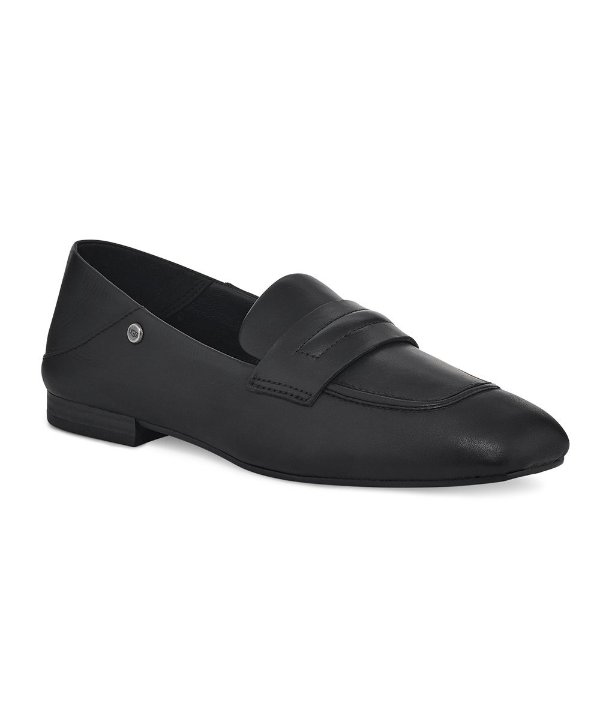 UGG® Black Collapsible Janaya Leather Loafer - Women