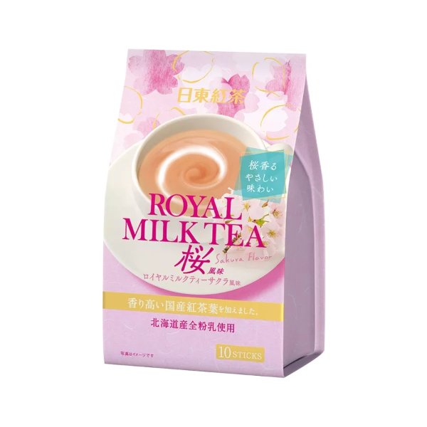 NITTOH-TEA 日东红茶 浓郁美味皇家奶茶 樱花风味 14g/条×10条