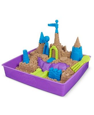 Deluxe Beach Castle Playset with 2.5Lbs of Beach Sand, includes Molds and Tools, Sensory Toys for Kids Ages 5 Plus