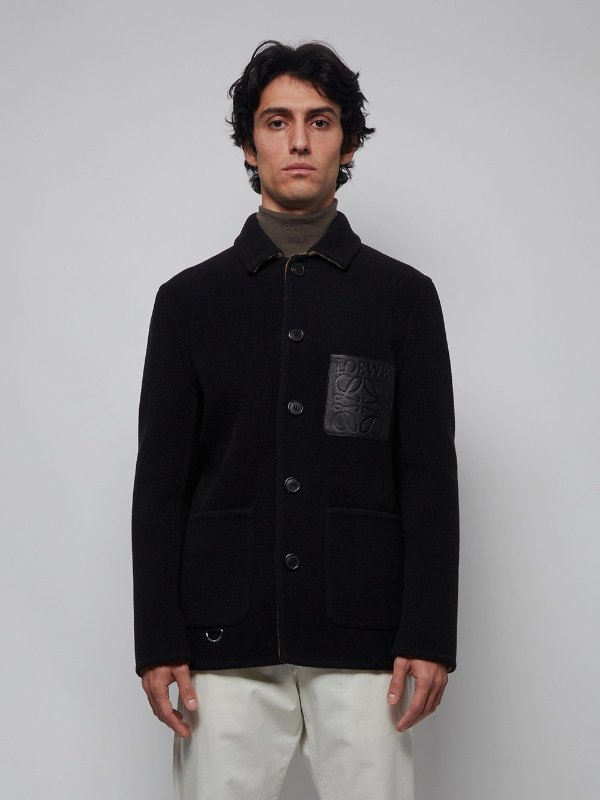 Black Wool Workwear Jacket