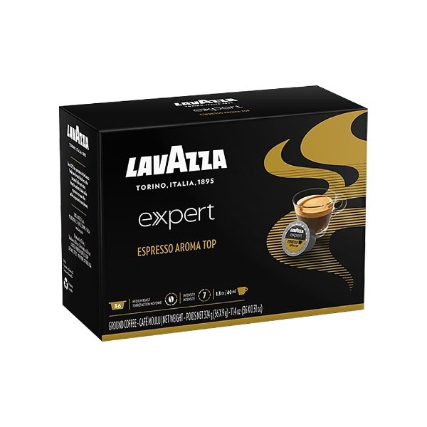 Lavazza Expert Caffe Aroma Top, Capsule, Medium Roast, 36/Box 