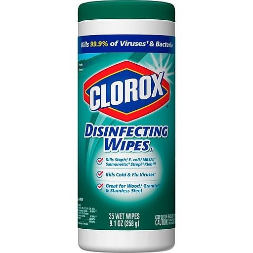 Shop Staples for Clorox® Disinfecting Wipes, Fresh Scent, 35 Count Canister