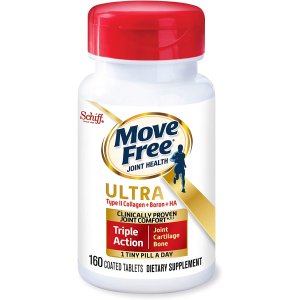 Move Free Type II Collagen, Boron & HA Ultra Triple Action Tablets (160 Count in a Bottle)