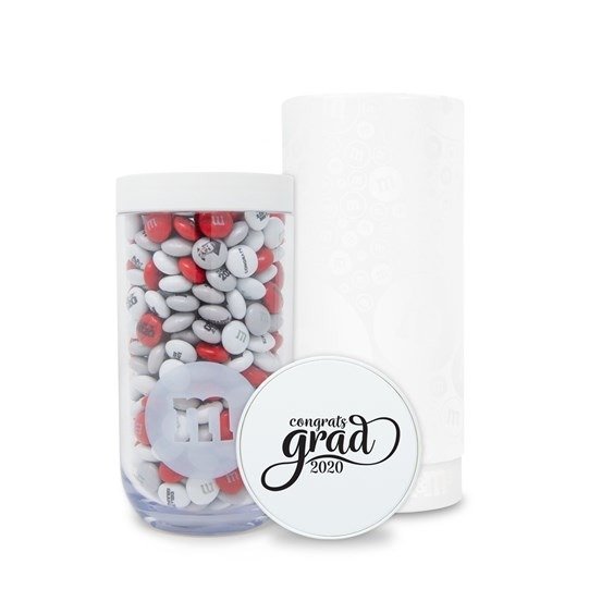 Personalizable M&M’S Congrats Grad 2020 Gift Jar in White Gift Tube | M&MS - mms.com
