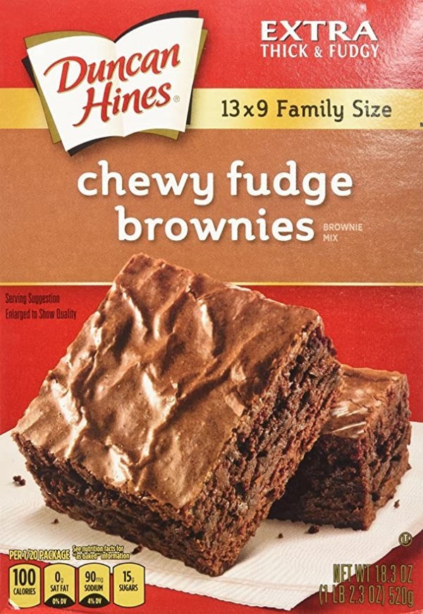 Chewy Fudge Brownies 18.3oz Family Size - 2 Boxes