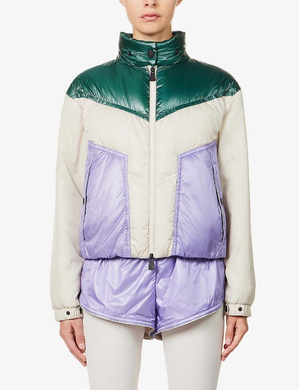 Ledi brand-embroidered regular-fit shell-down jacket