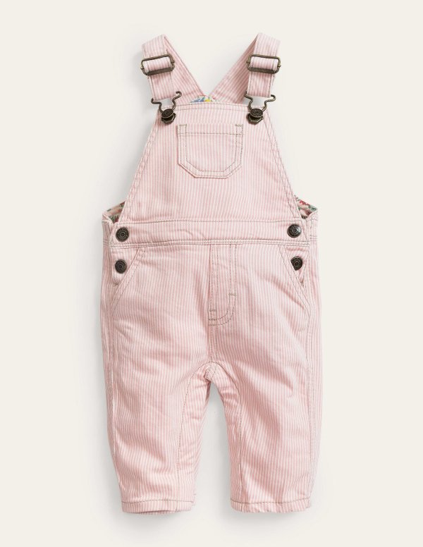 Patch Pocket Overalls - Boto Pink Ticking | Boden US