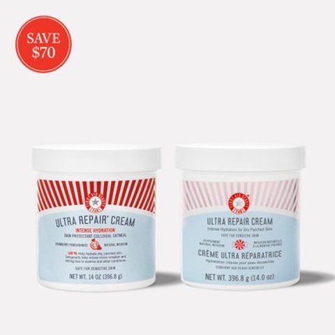 First Aid Beauty蔓越莓石榴修复霜14oz + 薄荷修复霜14oz