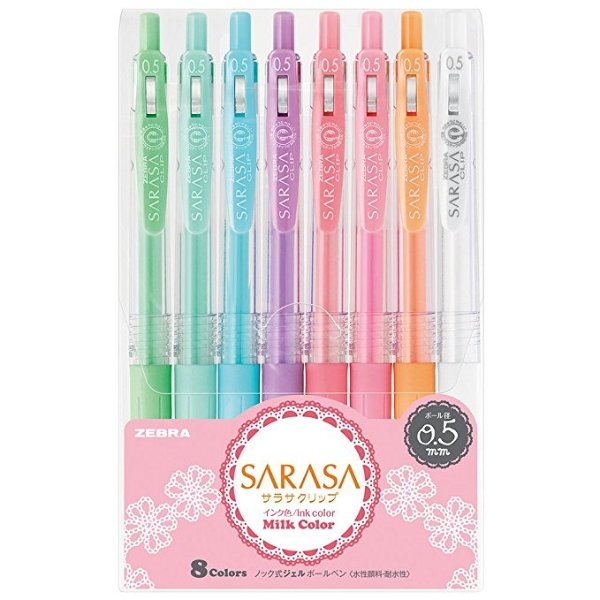 Sarasa Clip 0.5mm Ballpoint Pen, 8 Color Set (JJ15-8C-MK)